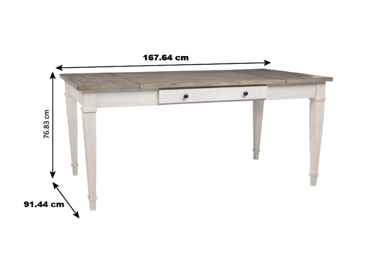 Wooden Rectangular Dining Table with Drawers and Lift Top Storage - Derby